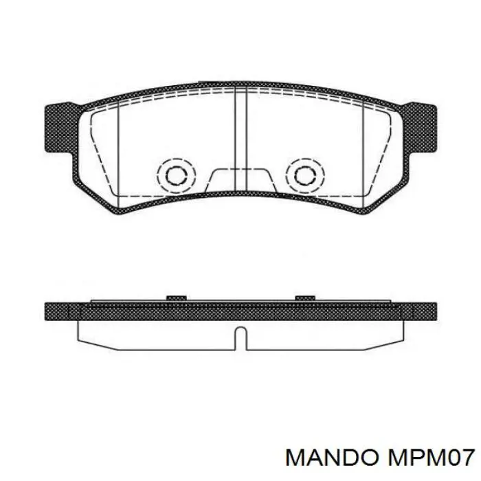 Задние тормозные колодки MPM07 Mando