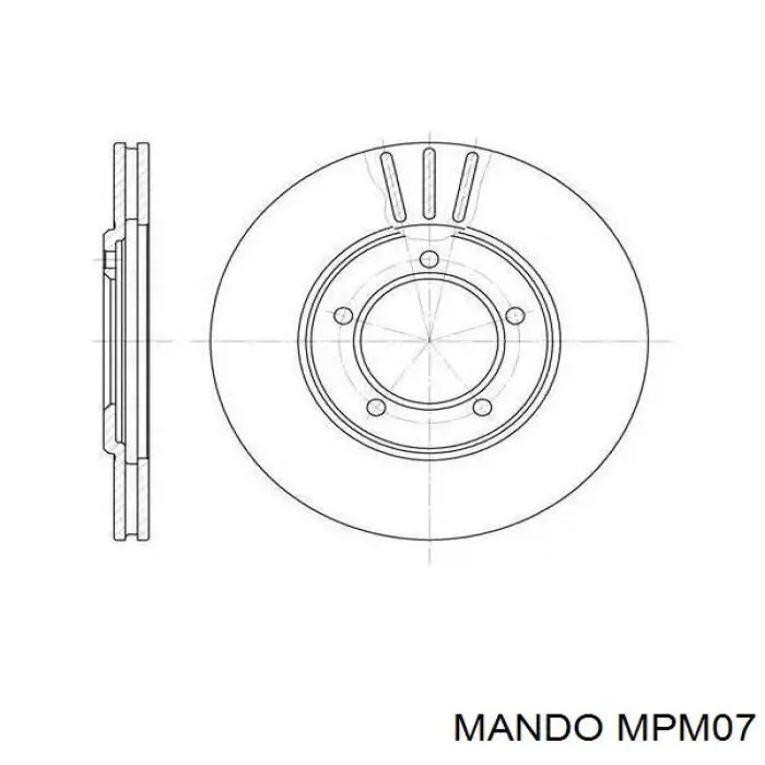 Купить MPM07 Mando Колодки тормозные задние, дисковые