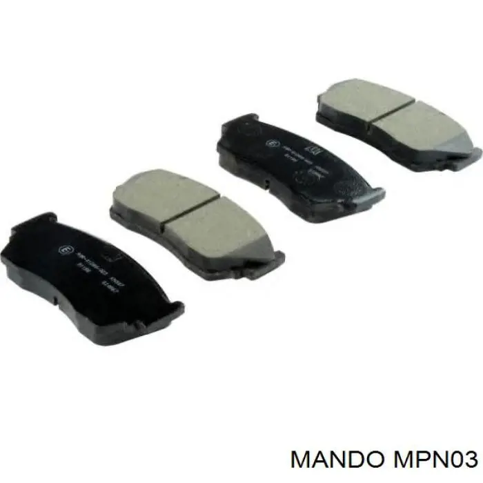 MPN03 Mando колодки тормозные передние дисковые