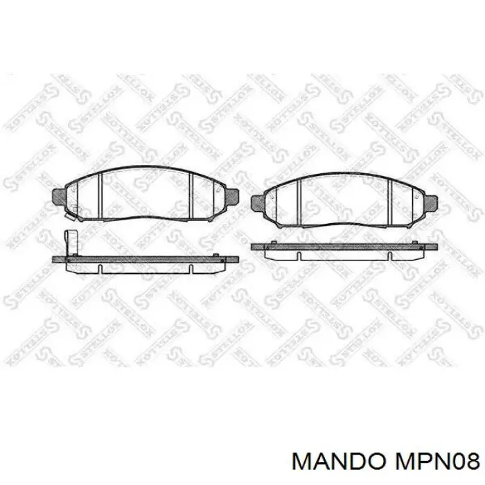 Купить MPN08 Mando Колодки тормозные