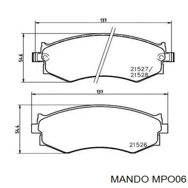 Колодки Mando MPO06 цена, от 21.31 USD