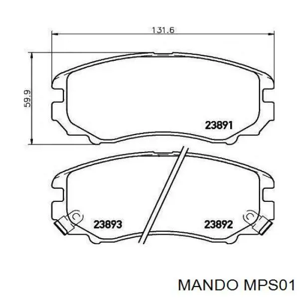 MPS01 Mando Колодки передние