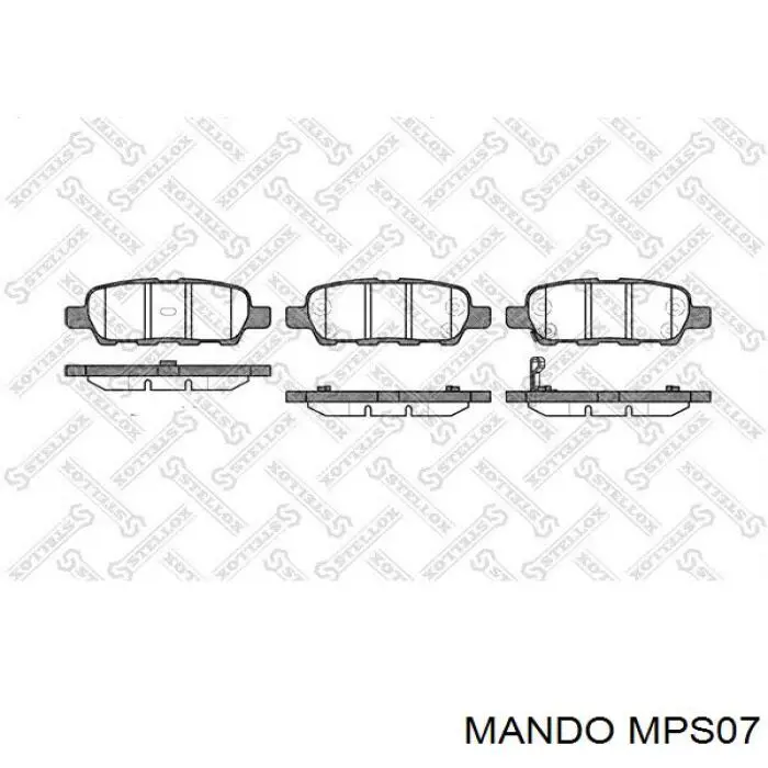 Колодки гальмові задні, дискові MPS07 Mando