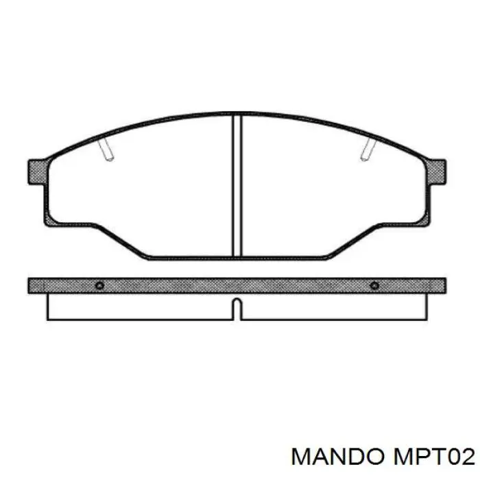 MPT02 Mando Колодки передние