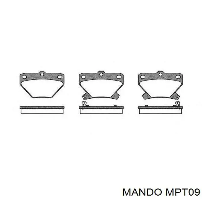 Задние тормозные колодки MPT09 Mando