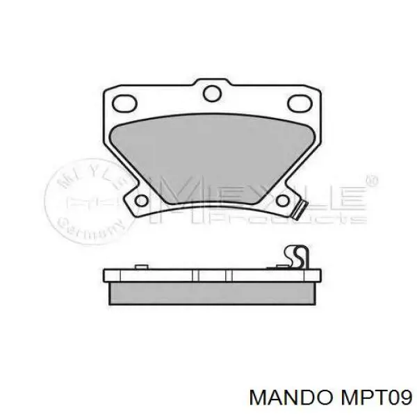 MPT09 Mando Колодки тормозные дисковые комплект