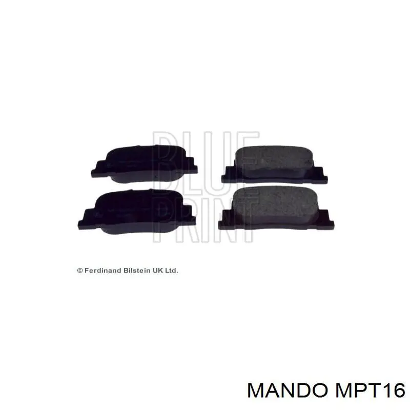 MPT16 Mando колодки тормозные задние дисковые
