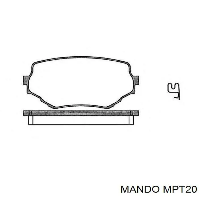 Задние тормозные колодки MPT20 Mando