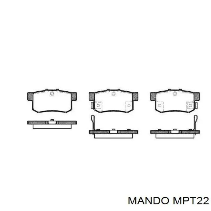 MPT22 Mando Колодки передние