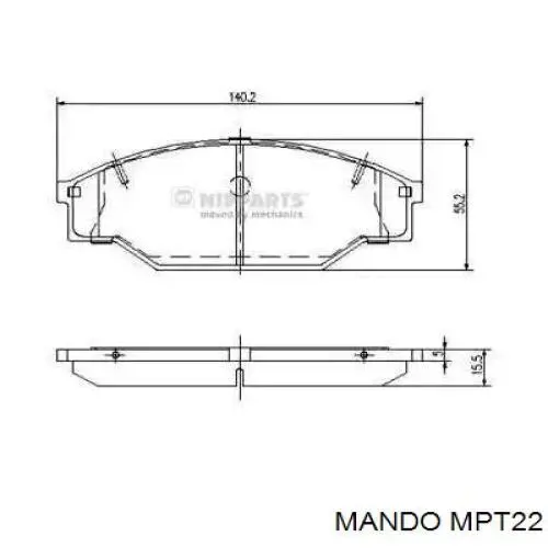 Колодки Mando MPT22 цена, от 14.20 USD
