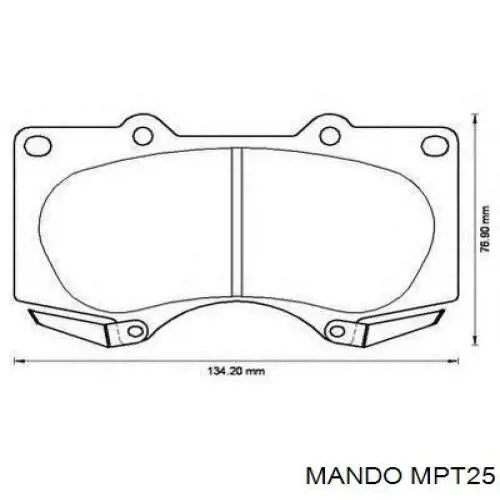 Передние тормозные колодки MPT25 Mando