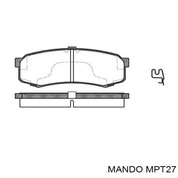 Задние тормозные колодки MPT27 Mando