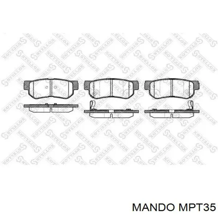 MPT35 Mando Колодки тормозные дисковые комплект