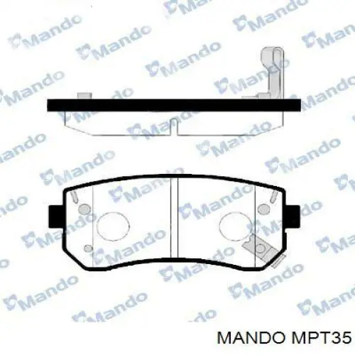 MPT35 Mando Колодки тормозные дисковые комплект