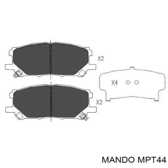 Передние тормозные колодки MPT44 Mando