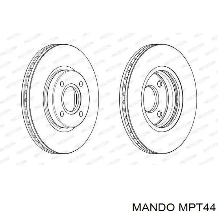 Купить MPT44 Mando Колодки тормозные