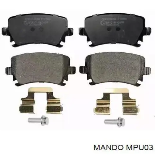 Задние тормозные колодки MPU03 Mando