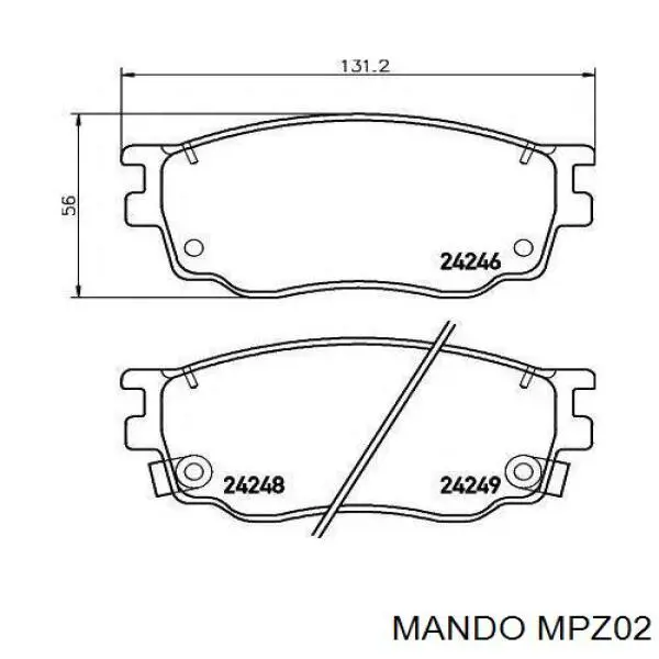 Pastillas de freno delanteras MPZ02 Mando