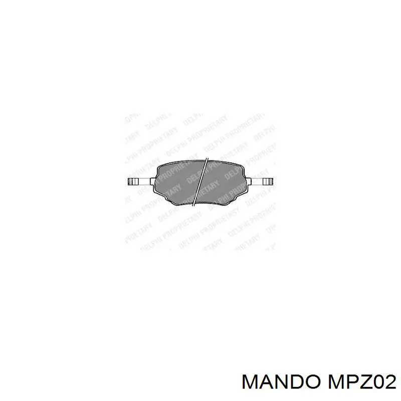 MPZ02 Mando Колодки передние