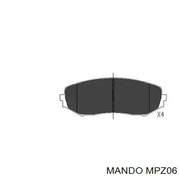 Купить MPZ06 Mando Колодки тормозные