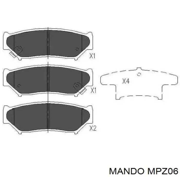 MPZ06 Mando Колодки передние