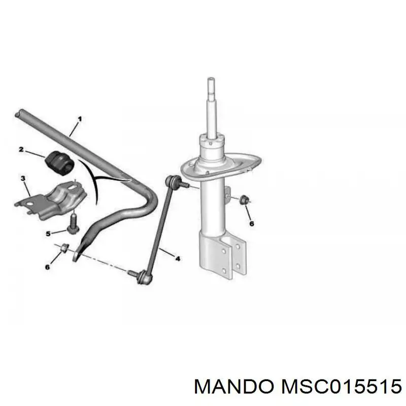 Купить MSC015515 Mando Амортизационная стойка