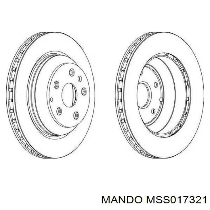 Купить MSS017321 Mando Амортизатор передней подвески