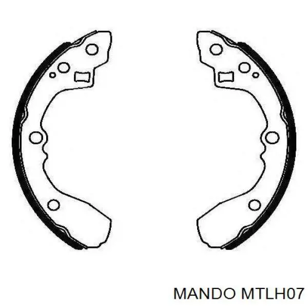 Колодки тормозные задние барабанные MANDO MTLH07