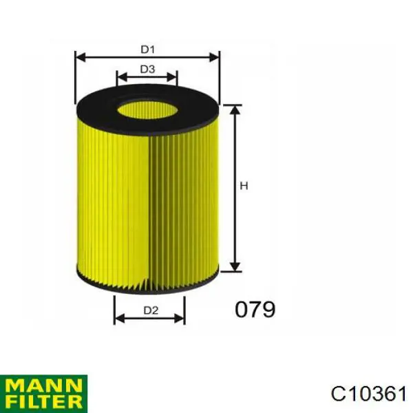Filtro de aire C10361 Mann-Filter