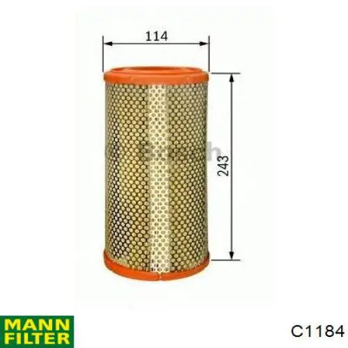 Filtro de aire C1184 Mann-Filter