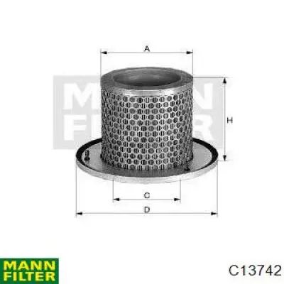C13742 Mann-Filter фильтр воздушный насоса подачи вторичного воздуха