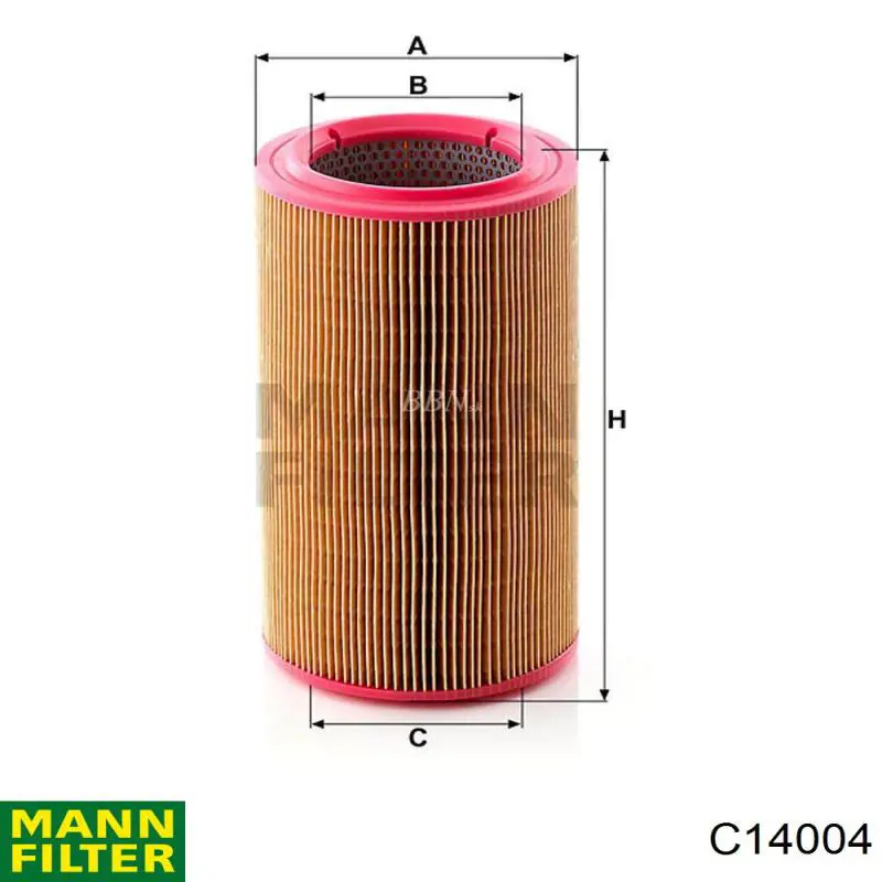 Filtro de aire C14004 Mann-Filter