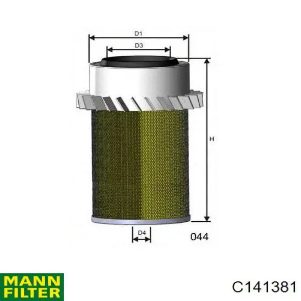 C141381 Mann-Filter воздушный фильтр