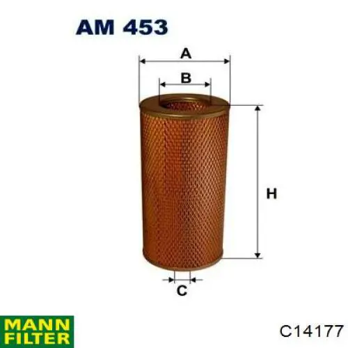 Воздушный фильтр C14177 Mann-Filter