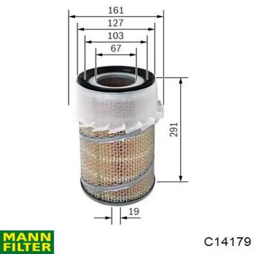 Элемент воздушного фильтра Mann-Filter C14179 цена, от 8.80 USD