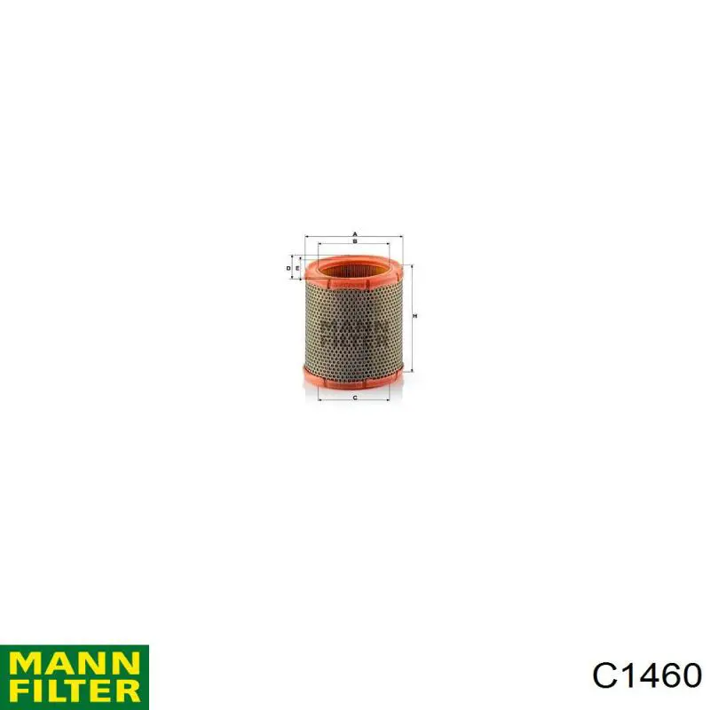 Filtro de aire C1460 Mann-Filter