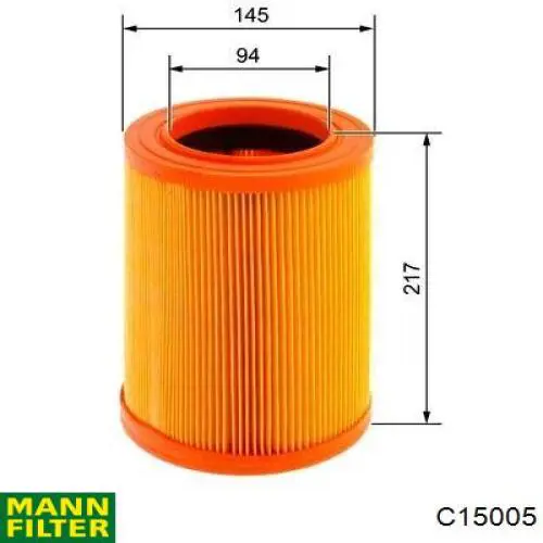 Filtro de aire C15005 Mann-Filter