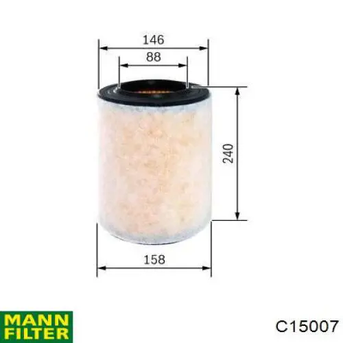 Воздушный фильтр C15007 Mann-Filter