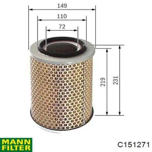 Filtro de aire C151271 Mann-Filter