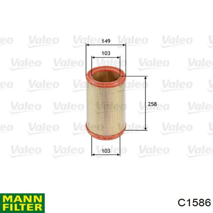 C1586 Mann-Filter Воздушный фильтр двигателя