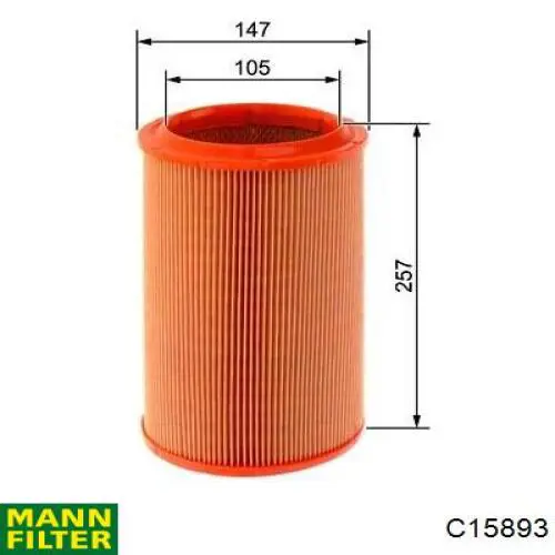 Купить C15893 Mann-Filter Автомобильный фильтр воздуха