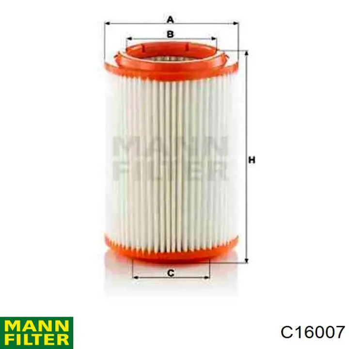 C16007 Mann-Filter Воздушный фильтр двигателя