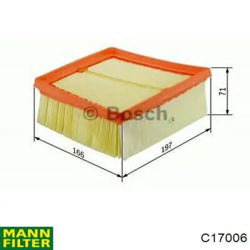 Элемент воздушного фильтра Mann-Filter C17006 цена, от 10.85 USD