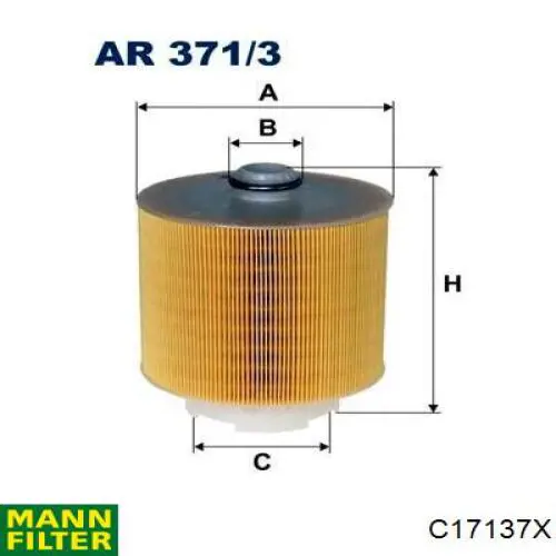 Элемент воздушного фильтра Mann-Filter C17137X цена, от 23.45 USD