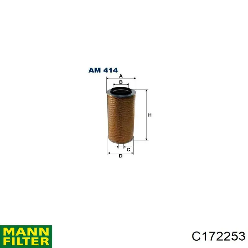 Элемент воздушного фильтра Mann-Filter C172253 цена, от 37.92 USD