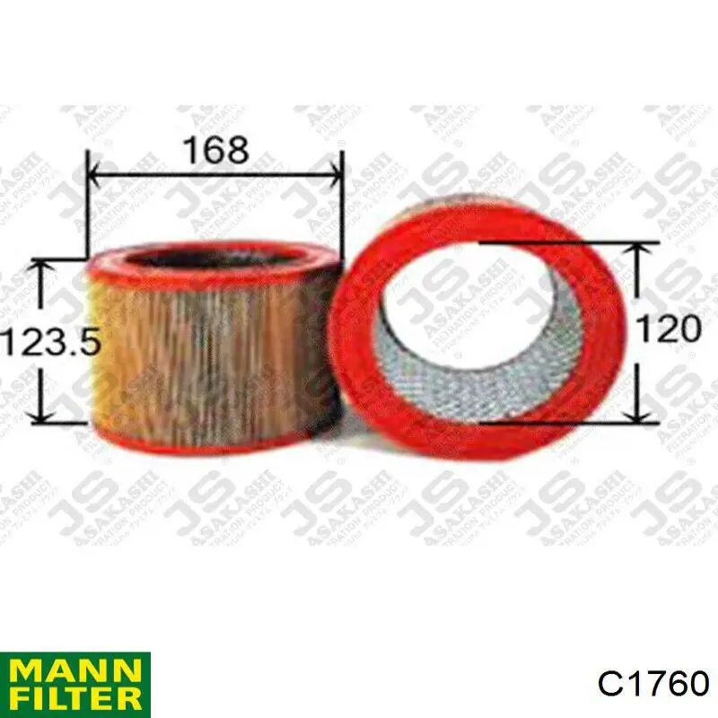 Купить C1760 Mann-Filter Автомобильный фильтр воздуха