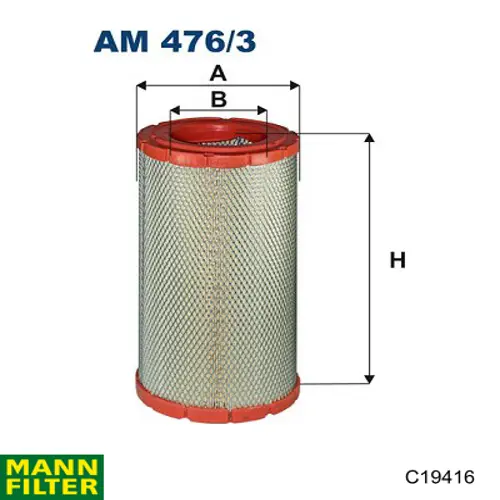 Воздушный фильтр C19416 Mann-Filter