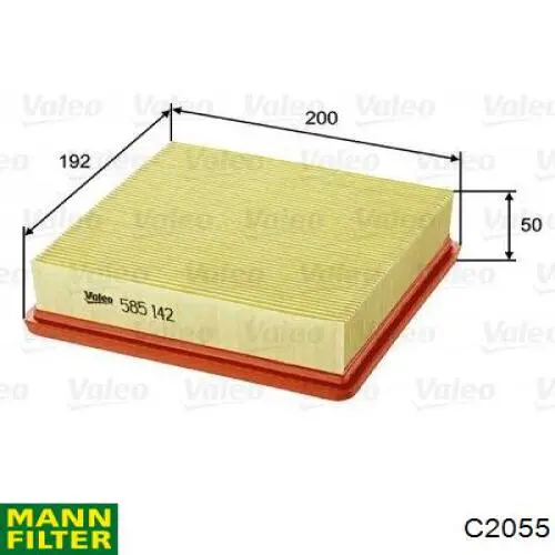 Filtro de aire C2055 Mann-Filter
