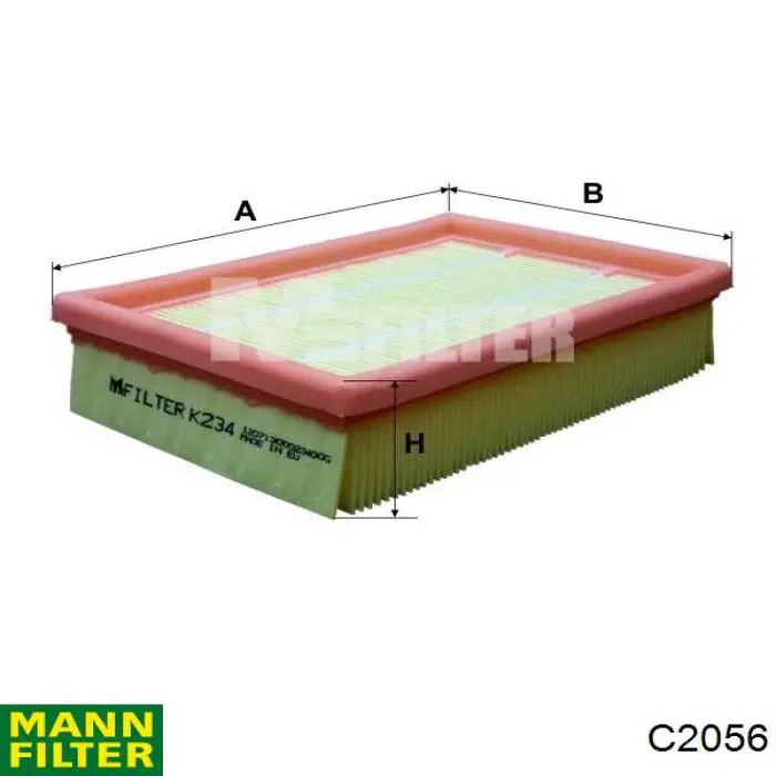 Воздушный фильтр C2056 Mann-Filter