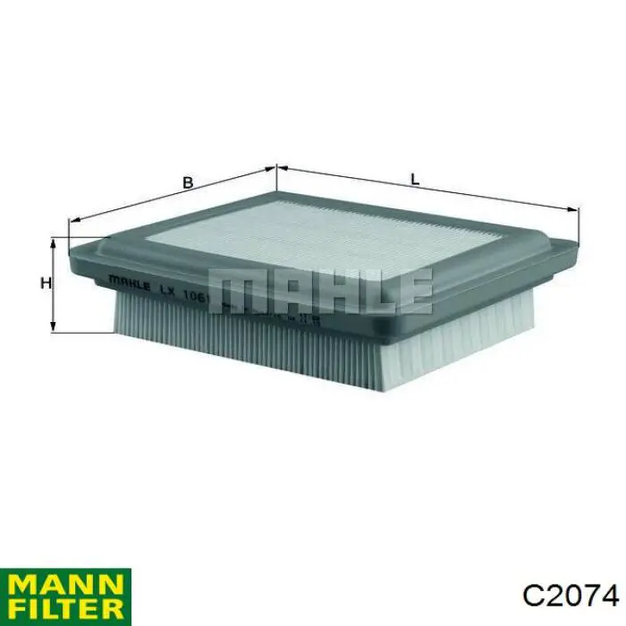 Воздушный фильтр C2074 Mann-Filter